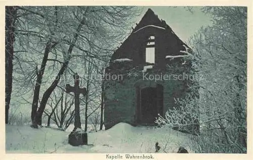 AK / Ansichtskarte  Wahrenbrok RIGA Latvia Kapelle Kreuz im Winter Kurland 1916/17