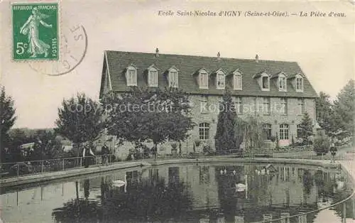 AK / Ansichtskarte  Igny  91 Essonne Ecole Saint Nicolaus La Piece d'eau