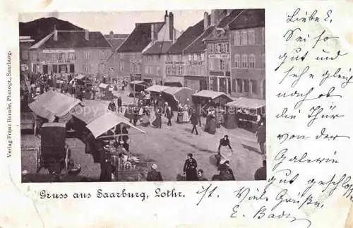 AK / Ansichtskarte  Saarburg Lothringen Sarrebourg 57 Moselle Marktplatz