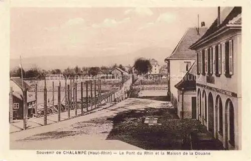 AK / Ansichtskarte  Chalampe Mulhouse 68 Haut-Rhin Le Pont du Rhin et la Maison de la Douane