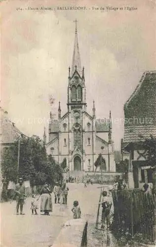 AK / Ansichtskarte  Ballersdorf Altkirch 68 Haut-Rhin Vue du Village et l'Eglise