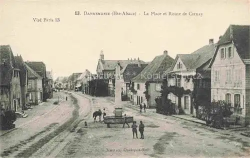 AK / Ansichtskarte  DANNEMARIE  Dammerkirch Alsace 68 Haut-Rhin La Place et Route de Cernay