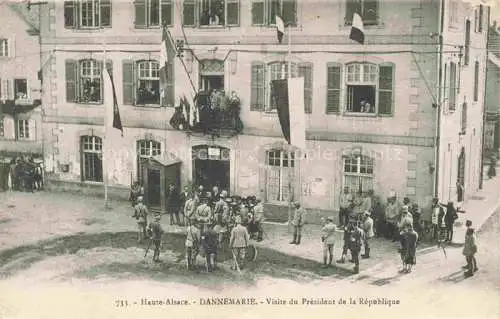 AK / Ansichtskarte  DANNEMARIE  Dammerkirch Alsace 68 Haut-Rhin Visite du President de la Republique