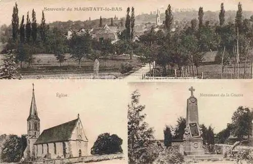 AK / Ansichtskarte  Magstatt-le-Bas Mulhouse 68 Haut-Rhin Vue generale Eglise Monument de la Guerre