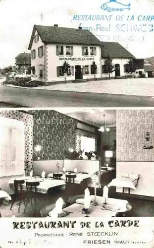 AK / Ansichtskarte  Friesen Alsace 68 Haut-Rhin Restaurant de la Carpe