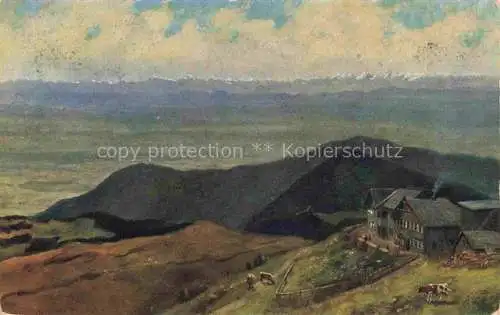 AK / Ansichtskarte HOFFMANN__Heinrich_Kuenstlerkarte Belchen 68 Blick auf Alpen 