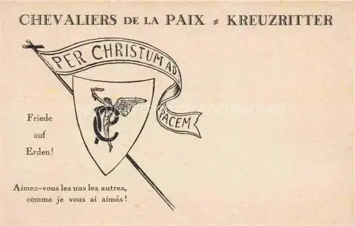 AK / Ansichtskarte  Christliches Christianity Religion Chevaliers de la Paix Kreuzritter 