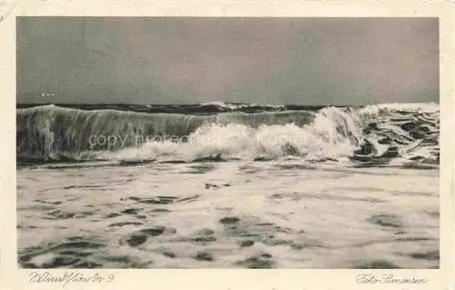 AK / Ansichtskarte  HEIDEBRINK  Ostseebad Pommern Miedzywodzie PL Stuermische See Windstaerke 9