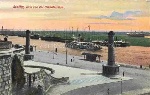 AK / Ansichtskarte  Stettin SZCZECIN Pommern PL Blick von der Hakenterrasse