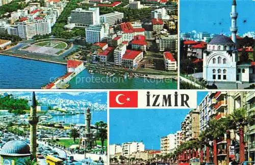 AK / Ansichtskarte  Izmir Smyrne Smyrna TK Luftaufnahme Moschee Stadtzentrum