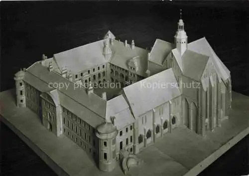 AK / Ansichtskarte  Dargun Mecklenburg-Vorpommern Modell vom Schloss und Klosterkirche