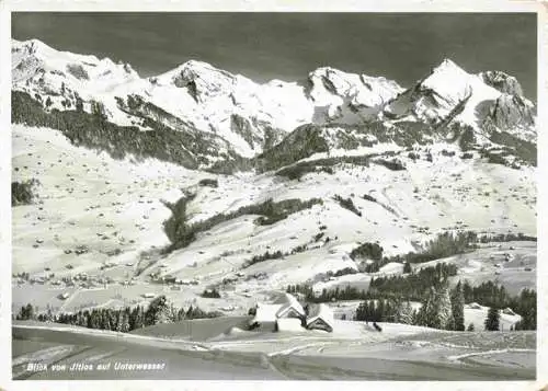 AK / Ansichtskarte  Unterwasser  Toggenburg SG Winterpanorma Blick vom Iltios Hotel Saentis Appenzeller Alpen