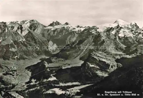 AK / Ansichtskarte  Engelberg  OW Panorama Blick gegen Truebsee Kleiner und Grosser Spannort und Titlis