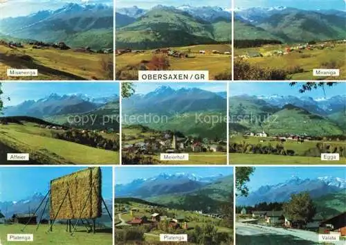 AK / Ansichtskarte  Obersaxen Surselva GR und Umgebung Misanenga Affeier Platenga Meierhof Valata Egga und Miraniga Alpenpanorama