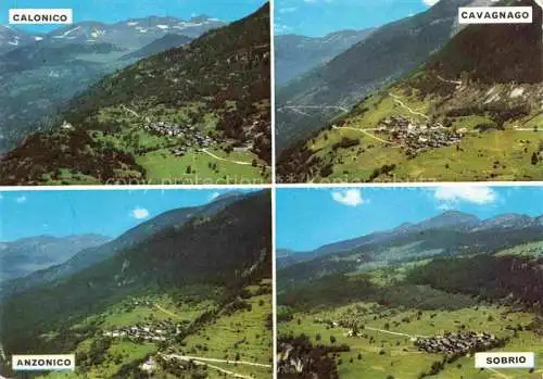 AK / Ansichtskarte  Calonico Leventina TI und Umgebung Cavagnago Anzonico und Sobrio Luftaufnahmen