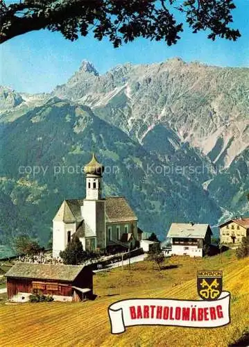 AK / Ansichtskarte  Bartholomaeberg 1100m Vorarlberg AT Bergdorf mit Kirche Alpenpanorama