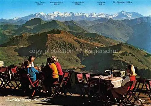 AK / Ansichtskarte  Kitzbuehel Tirol AT Kitzbueheler Horn Sonnenterrasse Hochgebirgs-Fernsicht