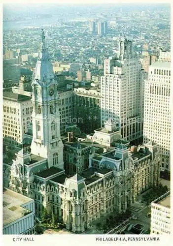 AK / Ansichtskarte  Philadelphia  Pennsylvania USA City Hall aerial view