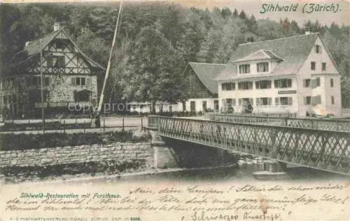 AK / Ansichtskarte  Sihlwald Zuerich ZH Restauration mit Forsthaus