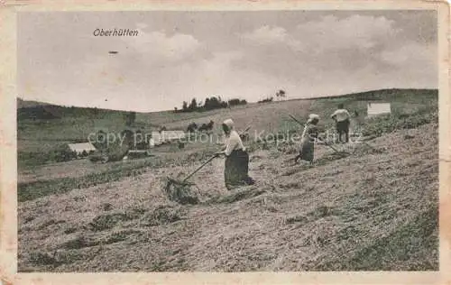 AK / Ansichtskarte  Oberhuetten Urbeis Elsass 68 Haut-Rhin Heuernte Feldpost