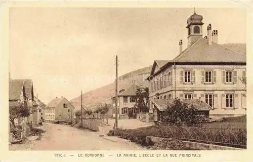 AK / Ansichtskarte  Le Bonhomme Haut Rhin Elsass La Mairie l'Ecole et la Rue Principale