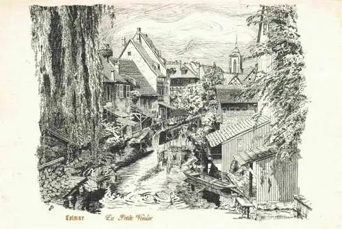 AK / Ansichtskarte  COLMAR 68 Haut-Rhin La Petite Venise Dessin Kuenstlerkarte