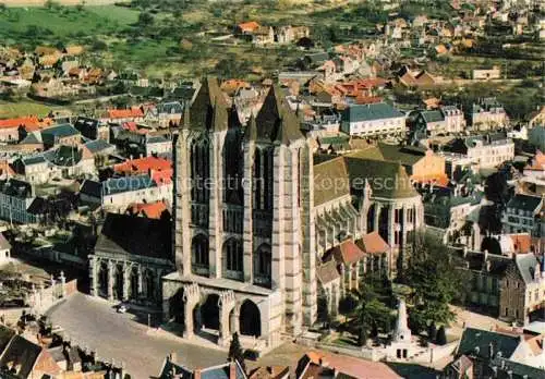 AK / Ansichtskarte  Noyon 60 Oise Vue aérienne avec la cathédrale