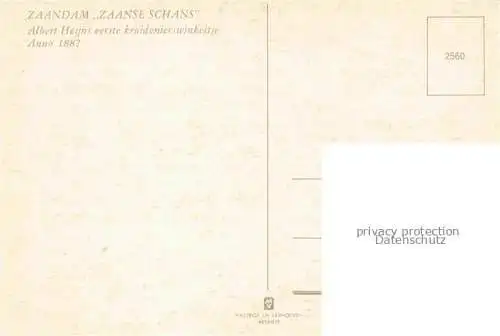 AK / Ansichtskarte  ZAANDAM Noord-Holland NL Zaanse Schans Albert Heijns eerste kreuidenierswinkeltje anno 1887