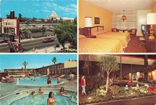AK / Ansichtskarte  Anaheim California USA Topicana Motel Swimming Pool Restaurant