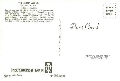 AK / Ansichtskarte  Atlanta Georgia The Secret Garden Victorian card shop in Underground