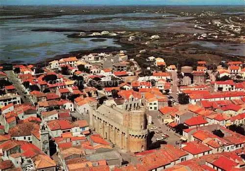 AK / Ansichtskarte  LES SAINTES-MARIES-DE-LA-MER 13 Bouches-du-Rhone Vue aérienne Eglise fortifiée les Mas Camarguais