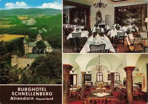 AK / Ansichtskarte  Attendorn Burghotel Schnellenberg Restaurant Burg der Grafen von Fuerstenberg-Herdringen 11. Jhdt.