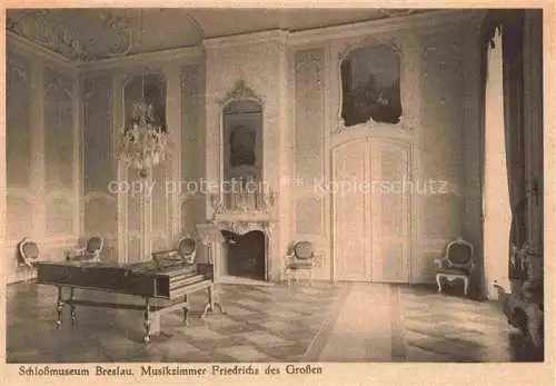 AK / Ansichtskarte  Breslau WROCLAW PL Schlossmuseum Musikzimmer Friedrich des Grossen