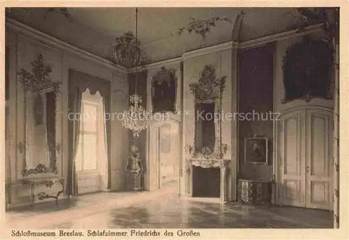 AK / Ansichtskarte  Breslau WROCLAW PL Schlossmuseum Schlafzimmer Friedrich des Grossen