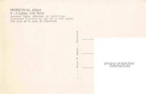 AK / Ansichtskarte  Morienval Senlis 60 Oise Vue générale et l'église Ancienne église abbatiale de Bénédictines Monument historique