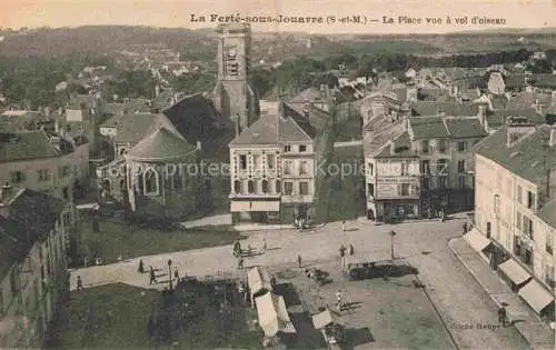 AK / Ansichtskarte  La Ferte-sous-Jouarre 77 Seine-et-Marne La Place vue a vol d'oiseau