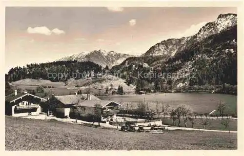 AK / Ansichtskarte  Thumsee Bad Reichenhall Madlbauer Gaststaette Kafee mit Untersberg und Predigtstuhl