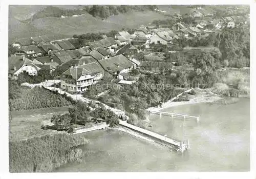 AK / Ansichtskarte  Praz Vully FR Hotel Restaurant Bel Air Fliegeraufnahme