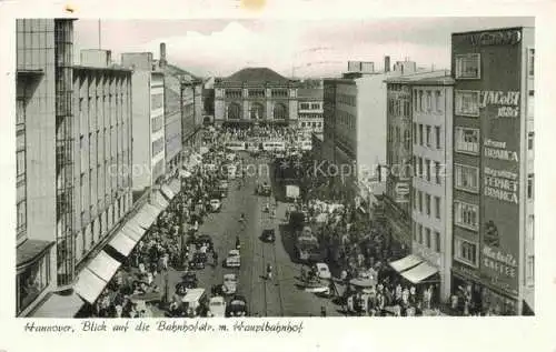 AK / Ansichtskarte  HANNOVER Bahnhofstrasse mit Hauptbahnhof