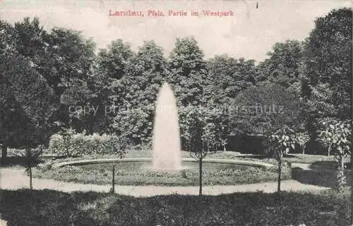 AK / Ansichtskarte  LANDAU  PFALZ Pfalz Partie im Westpark