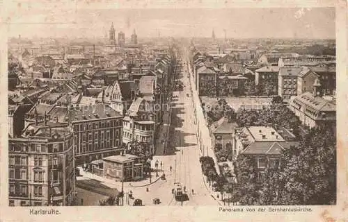 AK / Ansichtskarte  KARLSRUHE Baden Panorama von der Bernharduskirche Feldpost