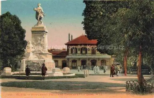 AK / Ansichtskarte  TUNIS Tunesie Monument Philippe Thomas La Gare