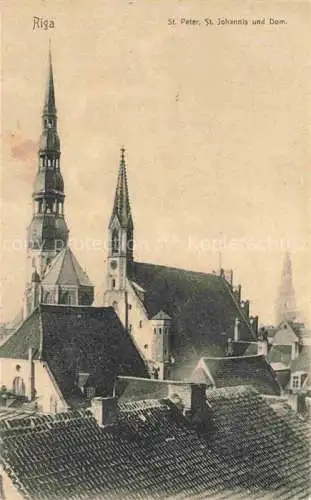 AK / Ansichtskarte  RIGA Latvia St Peter St Johannis und Dom