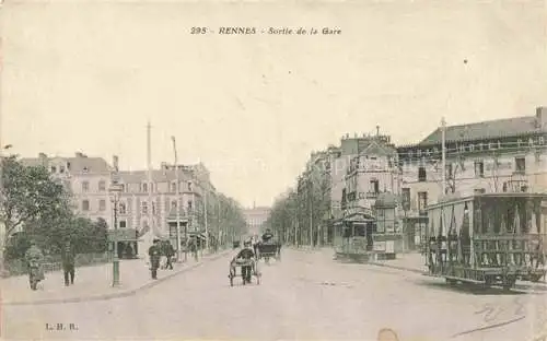 AK / Ansichtskarte  RENNES 35 Ille-et-Vilaine Sortie de la Gare