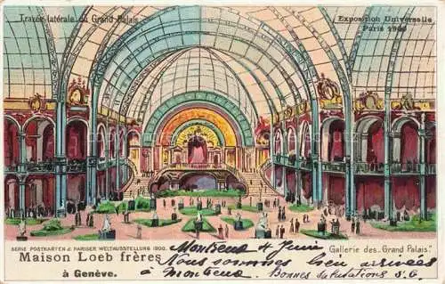 AK / Ansichtskarte  Exposition Paris 1900 Exposition Universelle Gallerie des Grand Palais Litho