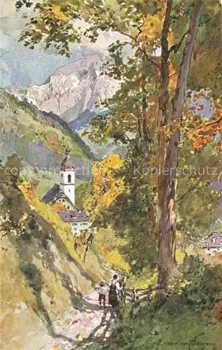 AK / Ansichtskarte  COMPTON  Edward Harrison Kuenstlerkarte Partie aus der Ramsau 