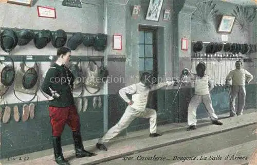 AK / Ansichtskarte  Fechten Fencing Escrime-- Cavalerie Dragons 