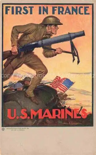 AK / Ansichtskarte  Militaria France U.S.Marines 