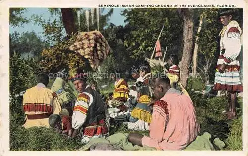 AK / Ansichtskarte  Seminole Florida Indian Camping Ground Everlandes