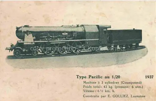 AK / Ansichtskarte  Eisenbahn Railway Chemin de Fer Type Pacific au 1/20 